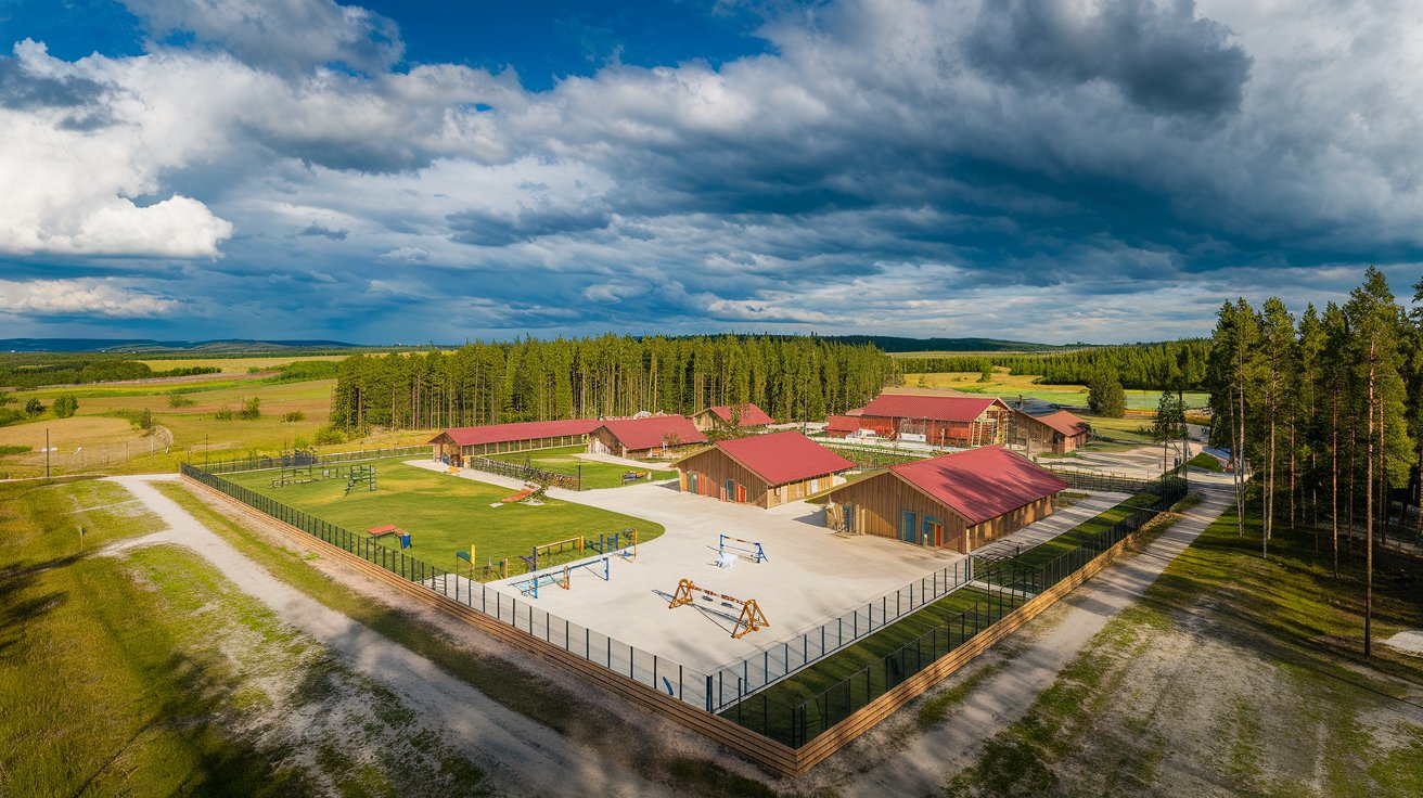 Kennel Wardica - Ilmakuva kenneltiloistamme
